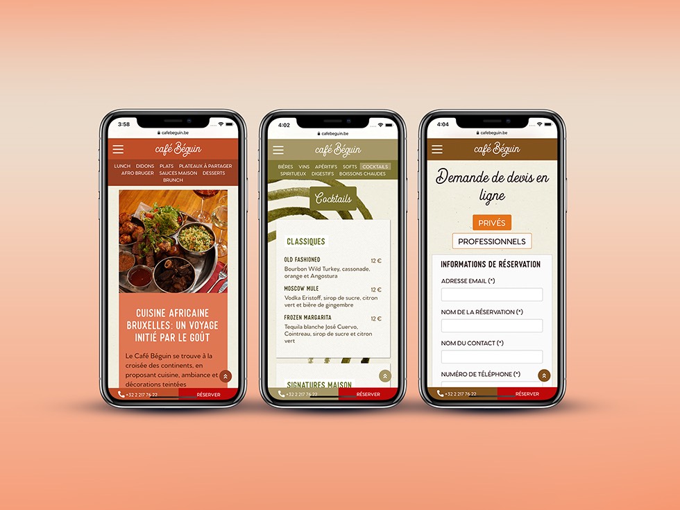 Café Béguin website